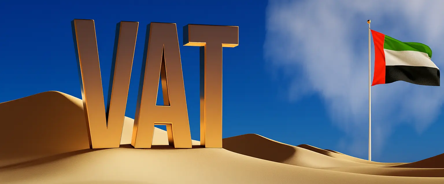 UAE VAT and Flag banner